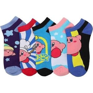 Kirby Socks 5pc Ankle Women Teen Girls Cute Kawaii Anime